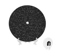 Wall Clock 10 Inch Non-Ticking Silent Modern Simple Style Round Decor Clocks Science Chemistry Illustration Clock Decorative Battery Operated Wall Clocks for Home Office Living Room Bedroom Kitchen