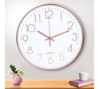 Wall Clock 12 Inch Non-ticking Silent,round shape without ticking, decorative wall clock, high precision, easy to read, suitable for office, living room, kitchen