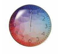 Wall Clock,12-inch Round Glass Wall Clock With Space/planet Theme,silent, Non-ticking Decorative Wall Clock,suitable For Living Room Wall Decor 6
