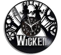 Wall Clock 30cm Silent Kitchen Clock Vinyl Record Wall Clock Wicked Music Theme Home Decor Music Wall Art Vintage Decor Unique Gift Living Room Kitchen H Clock For Living Room Bedroom Kitchen Office