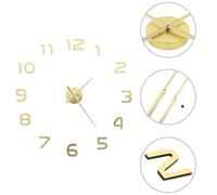 Wall Clock 3D Modern EVA Gold 100cm XXL DIY Shiny Gloss Large Home Decor Stylish