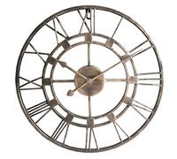 Wall Clock, 3D Silent Non-Ticking Large Decorative Wall Clock 24 Inch Industrial Retro Vintage Clock Battery Operated Decorative Clocks for Farmhouse Modern Home Decor Wa