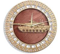 Wall Clock 414 Tank Battalion Marine Corps Wooden Wall Clock Army Vehicles Silent Watch Panzerbattalion 414 Tankbataljon Military Gift