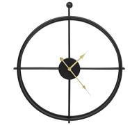 vidaXL Wall Clock Gold Iron Home Office Decor Hanging Skeleton Analog Clock