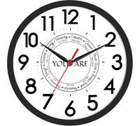 Wall Clock 8" Silent Non-Ticking, Wall clock with Bible verses, Modern Wall Clocks Battery Operated for Living Room Bedroom Office Classroom Decor(white) (12in /30cm)
