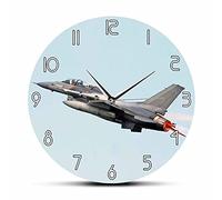 Wall Clock Air Force F-16 Fighting Falcon Taking Off Modern Wall Clock Aircraft Silent Swept Wall Clock Aviation Home Decor Pilots Gift