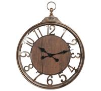 Beliani Retro Wall Clock Alcoba Brown