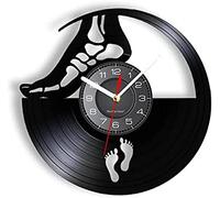 Wall Clock Anatomical Foot Medical Vinyl Record Wall Clock Doctor Podiatrist Clinic Artwork Vintage Album Clock Wall Clock Orthopedist Gift
