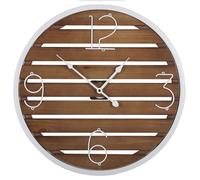 Wall Clock ARRIAGA 50 cm Fir Wood Dark Brown