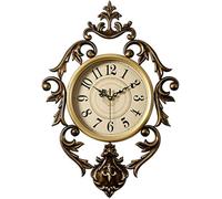 Wall Clock Art Large Wall Clock Creative Home Retro Art Personality Wall Clock European Style Wall Clock Battery Operated Farmhouse Wall Clock Rustic Silent Wall Decor Clock 24cm/9.5in