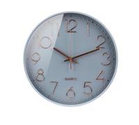 Wall Clock Battery Operated Silent Non-ticking Wall Clock 9 Inch Modern Quartz Design Decorative Indoor Kitchen Office Grey