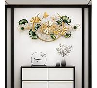 Wall Clock，Battery Operated Wall Clock， 39 Inch Large Wall Clock for Living Room Decoration, Modern Art Metal Silent Quartz Clock for Bedroom Office Entrance Wa