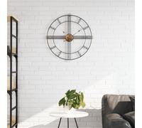 Wall Clock Black √ò60 cm Iron Berkfield Home Black One Size