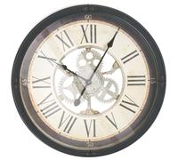 Beliani Wall Clock BORNOS 50 cm Black, Black