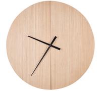 Beliani Wall Clock Cabic 60 cm Light Wood, Brown
