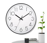 Wall Clock, Circle Interval Clock, 10 Inches Silent Non Ticking Battery Operated Modern Minimalist, Time Display for Bedroom, Living Room, Kitchen, Office, Nursery, Gym, and Classroom