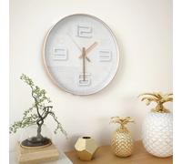Wall Clock Copper Brim White Dial 30 cm PP Polypropylene Modern Home Decorative