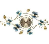 Wall Clock Creative Butterfly Shaped Metal Clock Home Fashion Wall Clock Light Luxury Art Decoration Clock Wall Decor Clock (B) ()