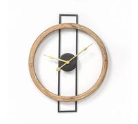 Wall Clock Creative Metal,Silent Battery Operatedwith Metal Pointer 15.7 Inch Large Modern Round Decorative Clock for Living Room