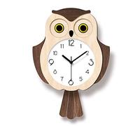 wall clock Creative Owl Acrylic Plastic Bedroom Living Room Swing Wall Clock Clock Pendulum Clock Wall Clock