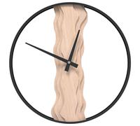 vidaXL Wall Clock Brown Ø35 cm Iron and Oak Wood