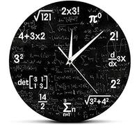 Wall Clock Decorative Wall Clocks Mathematical Equations And Notations Math Chalkboard Wall Clock Educational Gifts For Kids Teachers School Classroom Decoration 12 Inch