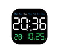 Wall Clock, Digital Wall with Remote, 10.55" Large Display, Auto Dimmable, 10 Levels Adjustable Brightness, 12 / 24h Auto Dimmable