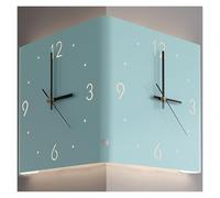 Wall Clock, Double-Sided Digital Silent Clock with Numeral Scale, Battery Operated, Luminous Display for Home or Office