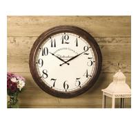 Wall Clock Garden Outdoor Indoor Cheltenham Round Huge 60cm - Brown - 5062040