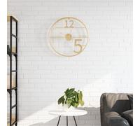 Wall Clock Gold √ò50 cm Iron Berkfield Home Gold One Size