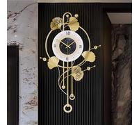 Wall Clock,Large Decoration Gold Decoration Wall Clocks for Living Room,Silent Non Ticking,Battery Operated Oversized Round Modern Clock for Bedroom,Farmhouse,Office Wall Decor /27.5*18.8Inch