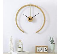 Wall Clock Large Modern Metal Wall Clocks,Rustic Round Silent No Ticking Battery Operated,Clock for Living Room,Bedroom,Kitchen,Wall Decor,Black,50cm Art Home Decor Silent Wall Clocks