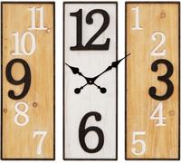 Wall Clock Metal And Wood 60Cm X 61Cm