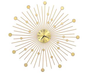 Wall Clock Metal Round Art Decorative Wall Mounted Clock Analog Clock vidaXL