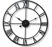 Wall Clock Modern Art Clock Round Large Decorative Wall Clock 15 Inch, Oversized Roman Numeral Style - Decor for Living Room Metal Wall Decor Clock