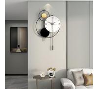 Wall Clock - Modern Decorative Metal Silent 24 Inch for Living Room, Bedroom, Office - Battery Operated Big Clock for Home Decor