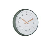 Wall Clock Modern Factory Jungle Green with Ochre Yellow