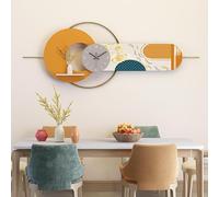 Wall Clock Modern For Living Room Large Kitchen Clocks Wooden Dial Analog Digital Decorative Battery Operated For Fireplace Mantel Entryway Bedroom D 155 * 50Cm