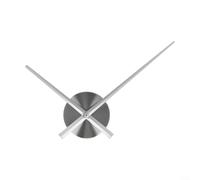 Wall Clock Movement System with Metal and Plastic Components for Custom Clock Assembly and Broken Clock Replacement Tasks (Silver)