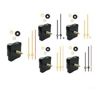 Wall Clock Movement with Long Thread and Silent Design for Accurate Timekeeping, Suitable for DIY Repair and Replacement (E)