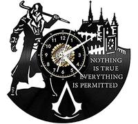 Wall Clock Movie Series Male Warrior LP Record Wall Clock Creative Retro LED Lighting Vinyl Wall Clock Children's Room Decorative Light Modern