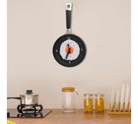 Wall Clock Multicolour 18.8cm ABS Fried Egg Pan Novelty Kitchen Clock Knife-Fork