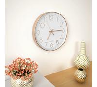 Wall Clock Rose Gold PP Frame White Dial 30 cm Thickness 4.4 cm Modern HomeDecor
