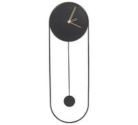 Beliani Pendulum Clock Salvan Metal Black