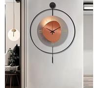 Wall Clock, Silent Non-Ticking Metal, European Industrial Design with Roman Numerals, Ideal for Kitchen, Living Room, Bedroom, Office
