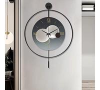 Wall Clock, Silent Non-Ticking Metal, European Industrial Design with Roman Numerals, Ideal for Kitchen, Living Room, Bedroom, Office