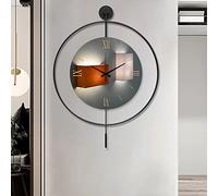 Wall Clock, Silent Non-Ticking Metal, European Industrial Design with Roman Numerals, Ideal for Kitchen, Living Room, Bedroom, Office