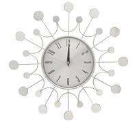 vidaXL Wall Clock Silver 40 cm Metal Analog Clock Living Room Bedroom House