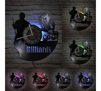 Wall Clock Table Tennis Vinyl Record Wall Clock Billiards Pool and Snooker Tables Decor for Boys Room Silent Non Ticking Watch Player Gift