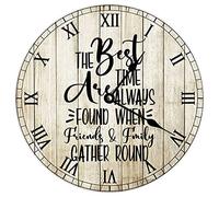 Wall Clock,The are Found When Gather,Silent Non-Ticking Decor Clocks Modern Digital Wall Clocks for Bathroom Kitchen 25cm